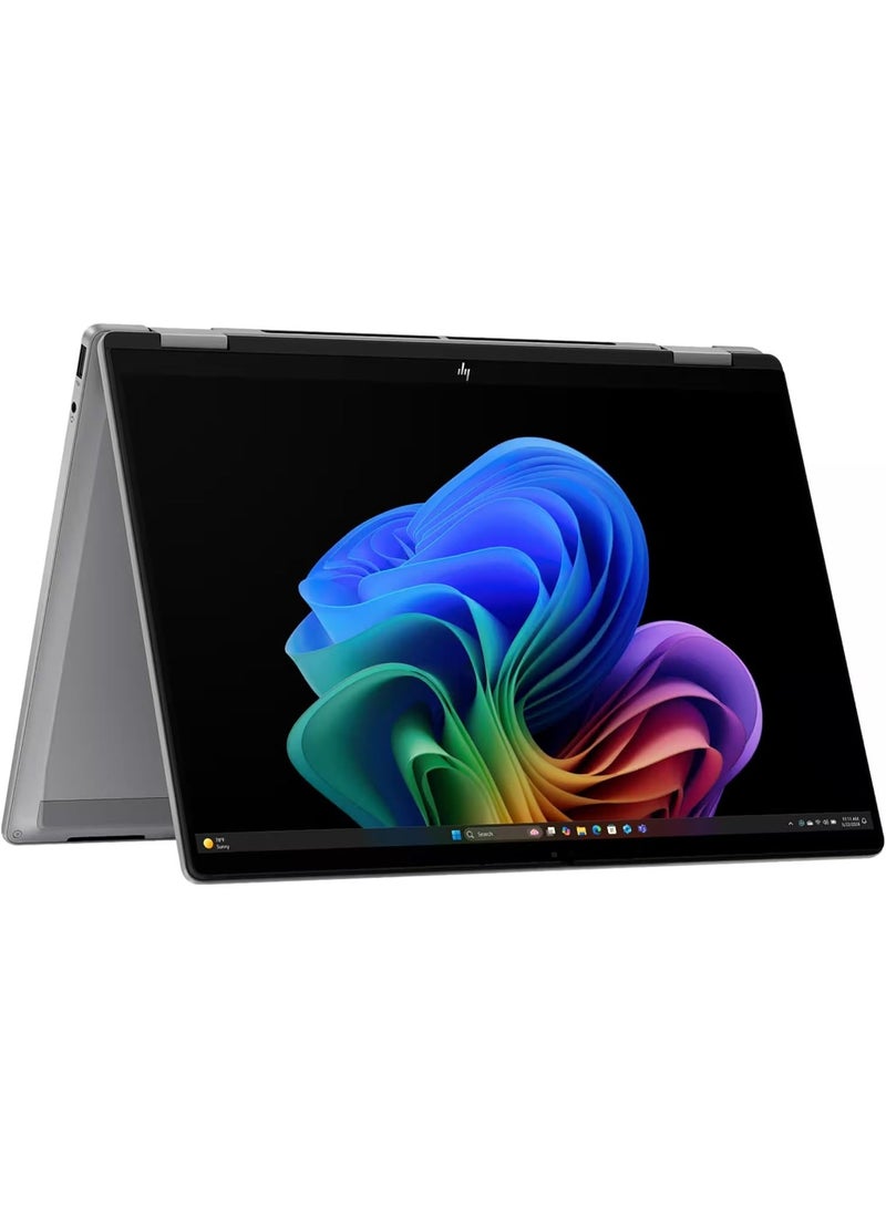 HP OmniBook X Flip 2-in-1 Copilot+ AI Laptop, 14" 2K Touchscreen, AMD Ryzen AI 7, 24GB RAM, 4TB SSD, Windows 11 English Meteor Silver - Image 2