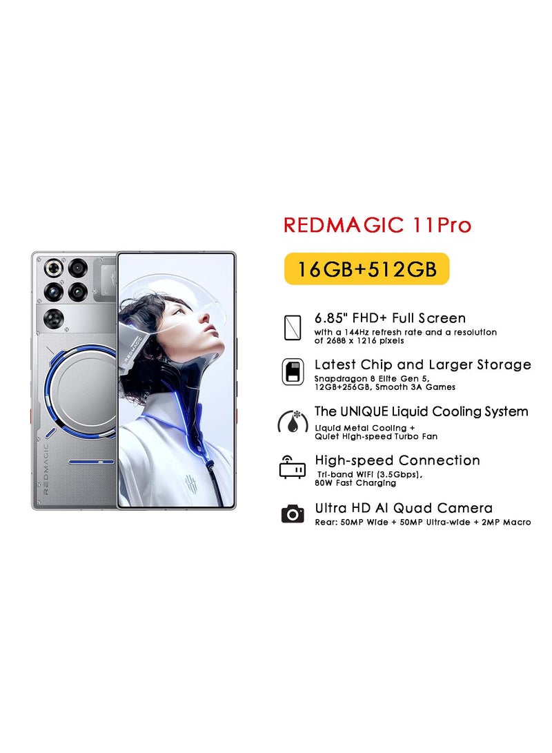 REDMAGIC 11 Pro Dual  Subzero 16GB RAM 512GB 5G - Middle East Version - Image 1