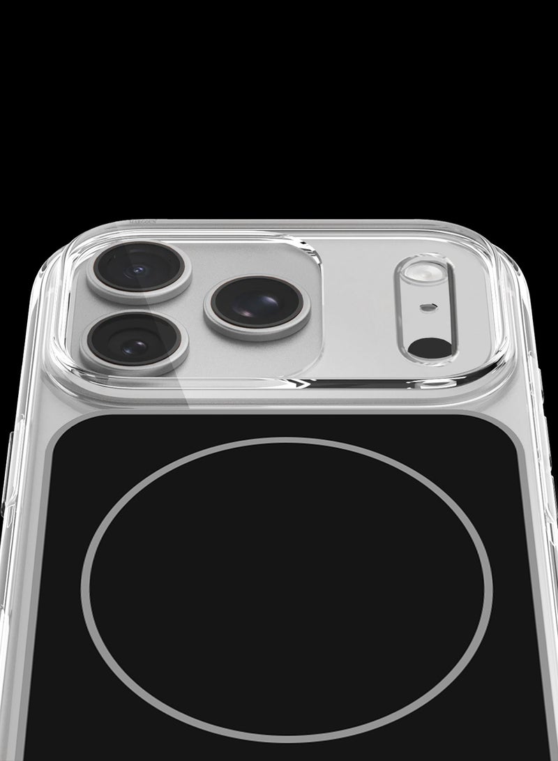 MARGOUN Transparent Magnetic Case Cover for iPhone 17 Pro Max - Scratch-Resistant Protection with Raised Edges - black - Image 3
