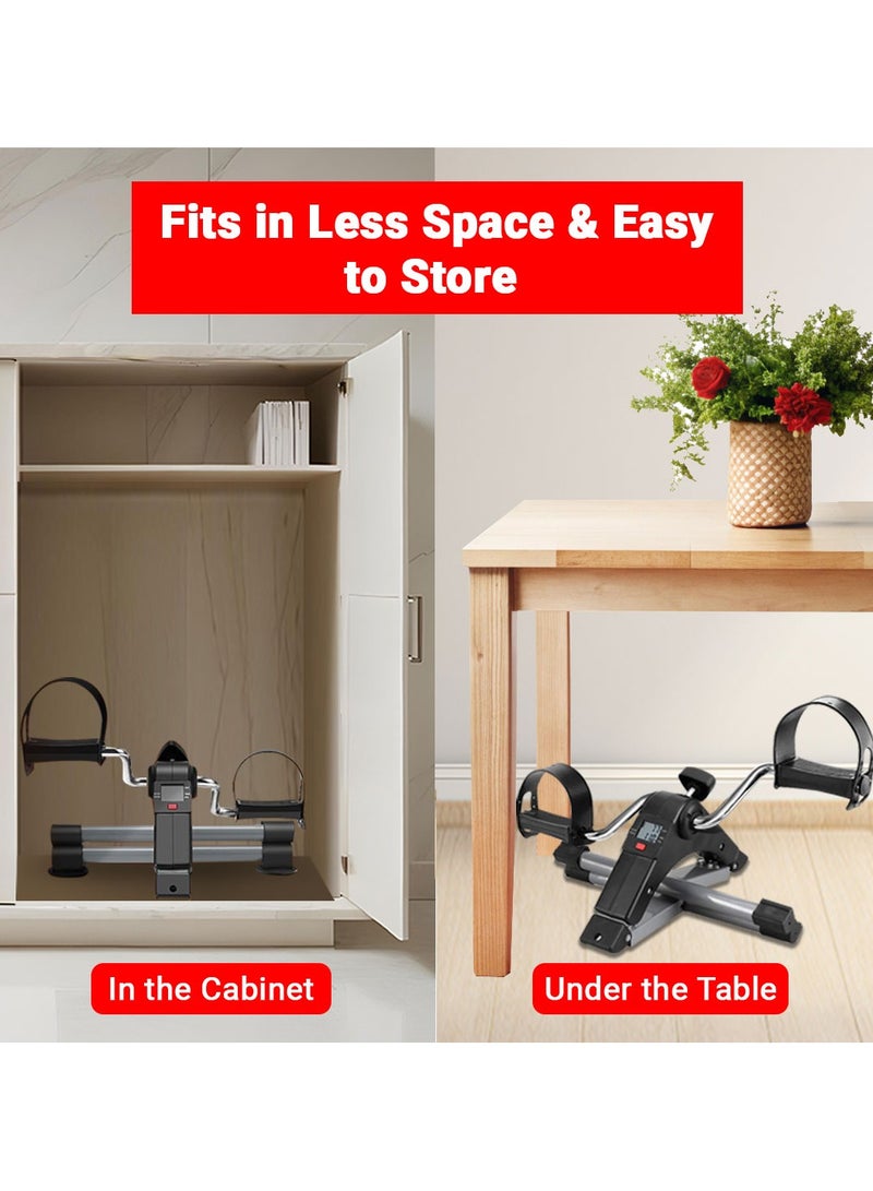 باورماكس فيتنيس جهاز تمرين دواسات الدراجة المصغرة BS-MINI مع مقاومة قابلة للتعديل وشاشة رقمية - للتمارين الخفيفة للساقين والذراعين والعلاج الطبيعي في المنزل - Image 5