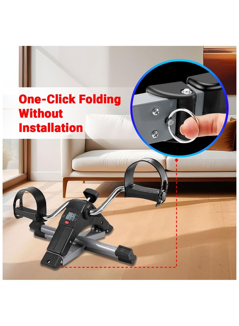 باورماكس فيتنيس جهاز تمرين دواسات الدراجة المصغرة BS-MINI مع مقاومة قابلة للتعديل وشاشة رقمية - للتمارين الخفيفة للساقين والذراعين والعلاج الطبيعي في المنزل - Image 4