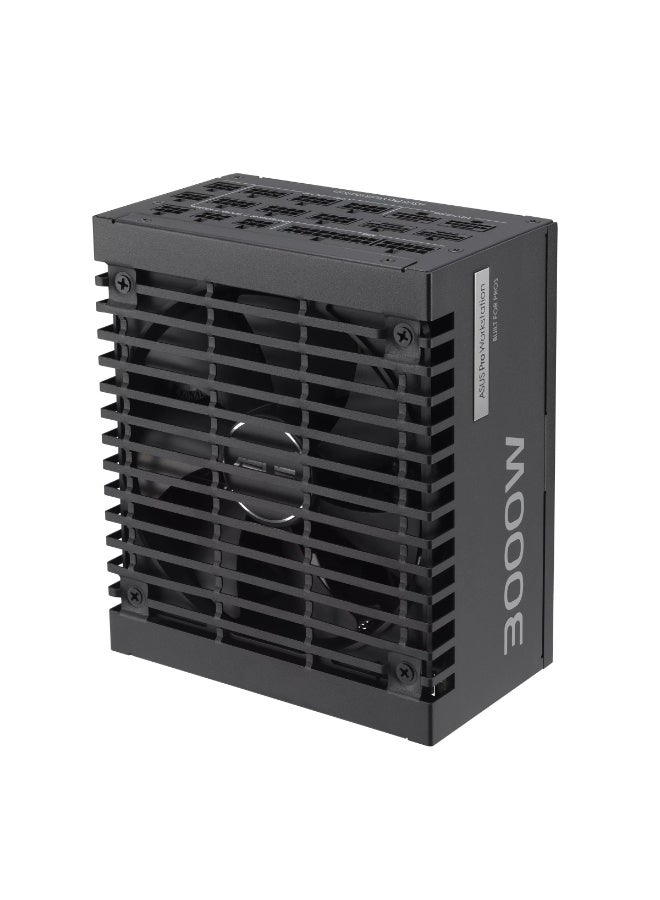 ASUS Pro WS 3000W Platinum Heavy-Duty Power Supply, 3000 Watts, 80 PLUS Platinum Certified, ATX 3.1 Compatible, PCIe 5.1 Ready (4× 16-Pin 12V-2×6, 4× 6+2-Pin), Supports up to 4×GPUs, Dual Ball-Bearing Fan, Extruded Aluminum Heatsinks, Gold-Plated Copper Connectors, Fully Modular Cables, High-Efficiency Japanese Capacitors | 90YE00Z0-B0EA00 - Image 5