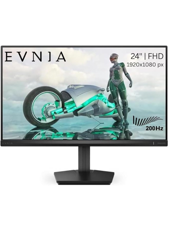 Philips Evnia 24M2N3200FQ 24" FHD Gaming Monitor – 1920×1080, Fast IPS, 200Hz, 0.3ms MBR, HDR10, Adaptive Sync, 125% sRGB, Smart Crosshair, ShadowBoost ‎Charcoal - Image 1