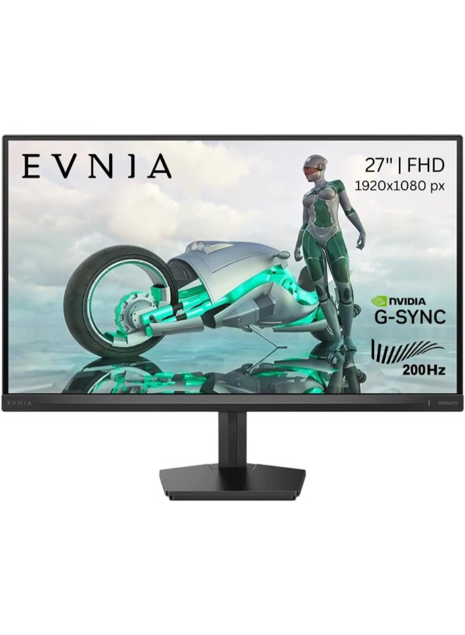 Philips Evnia 27M2N3200FQ 27" FHD Gaming Monitor – 1920×1080, Fast IPS, 200Hz, 0.3ms MBR, HDR10, FreeSync Premium & G-SYNC, 120% sRGB, SmartImage Game Modes ‎Charcoal - Image 1