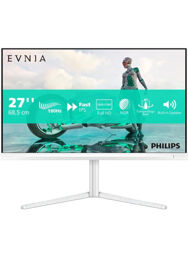 فيليبس 27M2N3201A/00 27" Widescreen IPS W-LED Black Monitor (1920x1080/1ms/2xHDMI/DisplayPort) White - Image 2