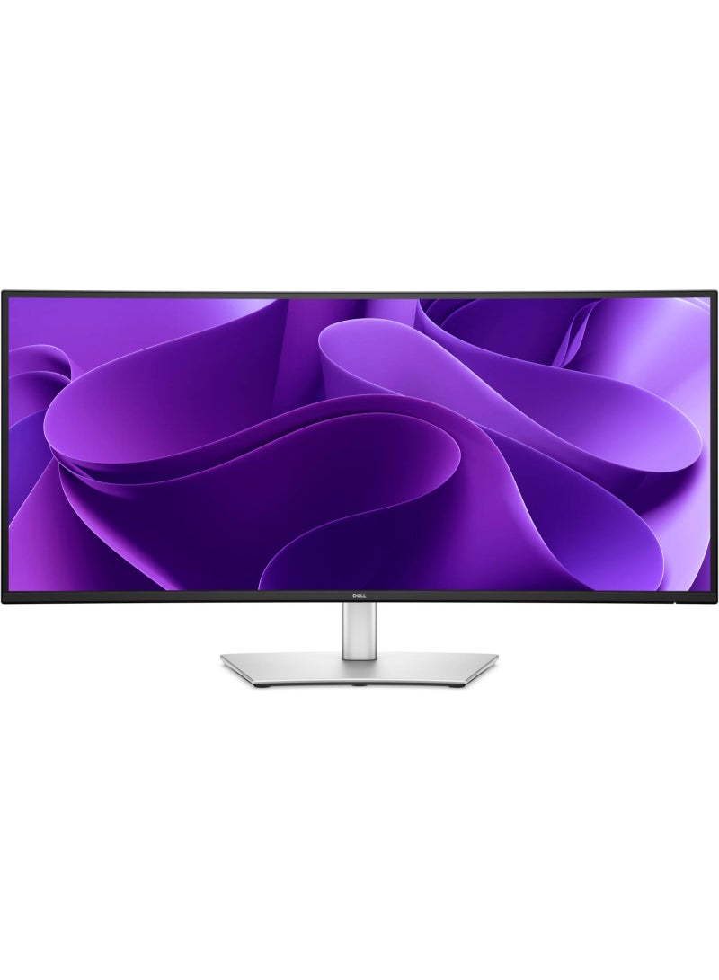DELL P3425WE Pro 34 Plus USB-C Hub Monitor, 34.1" Curved 1500R IPS, UWQHD 3440×1440, 100Hz, 5ms GTG, 350 nits, 99% sRGB, USB-C 90W Power Delivery, RJ45 Ethernet, HDMI, DP 1.4, USB Hub, KVM Switch, Height/Tilt/Swivel Stand, ComfortView Plus Silver - Image 1