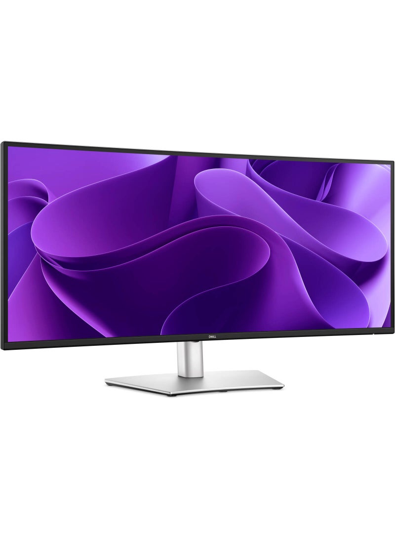 DELL P3425WE Pro 34 Plus USB-C Hub Monitor, 34.1" Curved 1500R IPS, UWQHD 3440×1440, 100Hz, 5ms GTG, 350 nits, 99% sRGB, USB-C 90W Power Delivery, RJ45 Ethernet, HDMI, DP 1.4, USB Hub, KVM Switch, Height/Tilt/Swivel Stand, ComfortView Plus Silver - Image 2