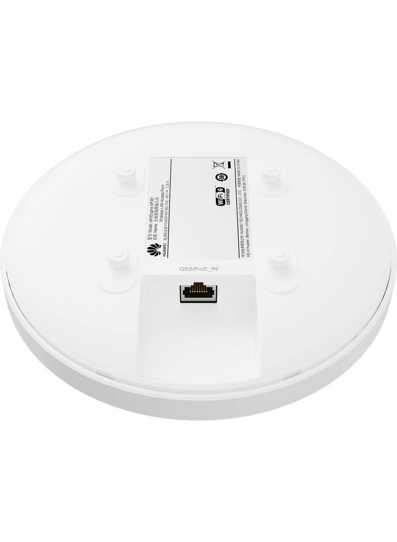 HUAWEI eKitEngine Access Point, Indoor Use, Wi-Fi 6, Maximum Speeds Up To 1.775 Gbps, HW-AP361 White White - Image 1