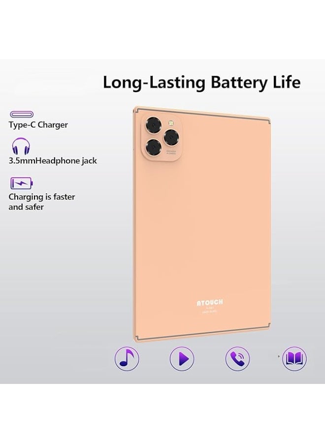 ATOUCH A-Tab7 10.1-inch Android Tablet with Keyboard – 12GB RAM 512GB ROM 5G WiFi Dual SIM Bluetooth Stylus & Accessories (Gold) - Image 3