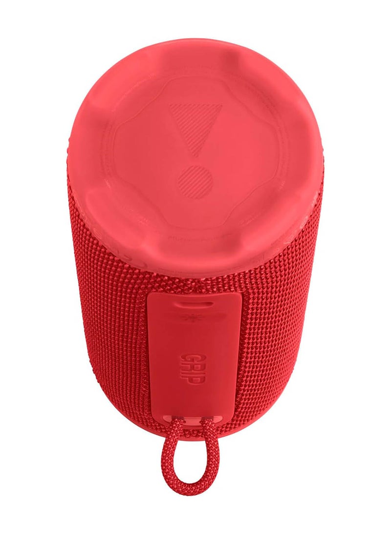 JBL Grip Compact Bluetooth Speaker, JBL Pro Sound with AI Sound Boost, IP68 Waterproof and Dustproof, Ambient Light, Up to 14 Hours Playback, Auracast Multi-Speaker, JBL Portable App, Red red - Image 4