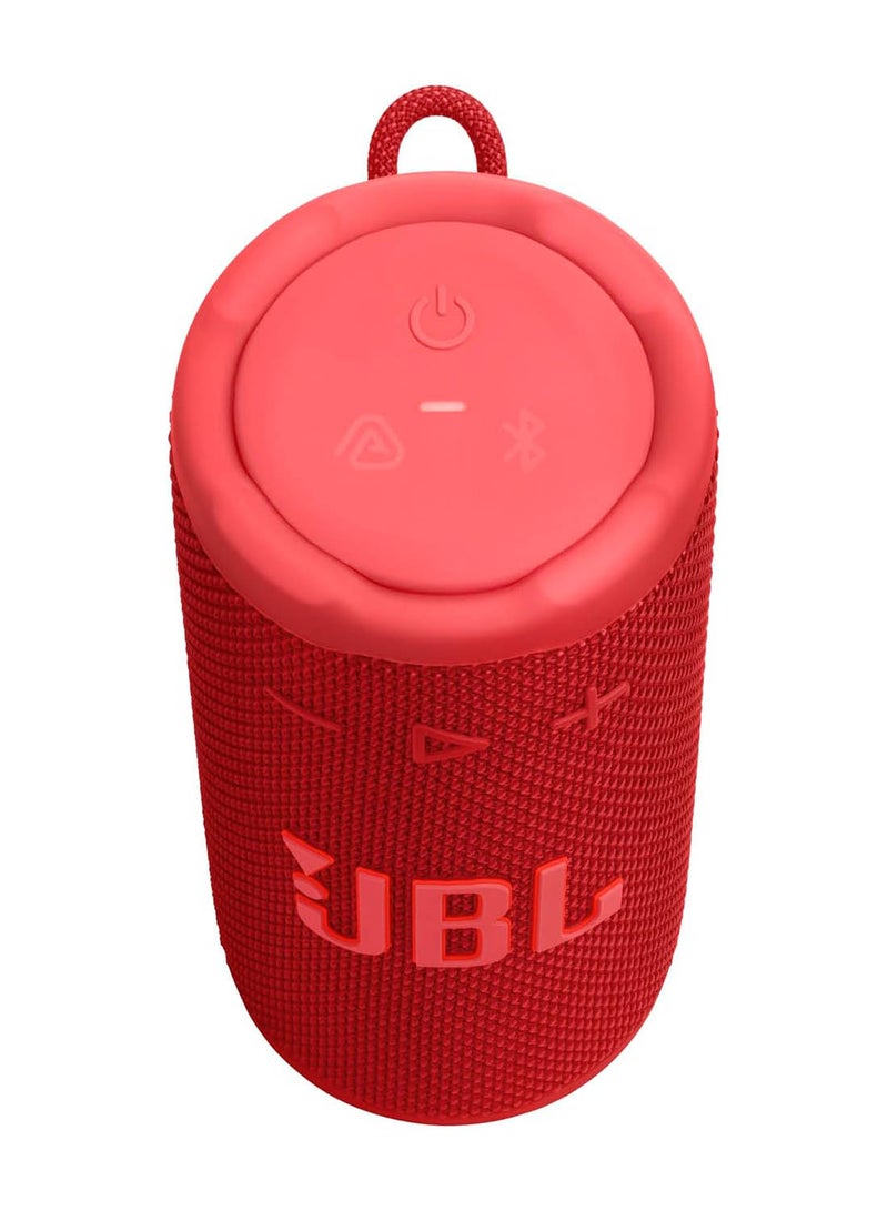 JBL Grip Compact Bluetooth Speaker, JBL Pro Sound with AI Sound Boost, IP68 Waterproof and Dustproof, Ambient Light, Up to 14 Hours Playback, Auracast Multi-Speaker, JBL Portable App, Red red - Image 5