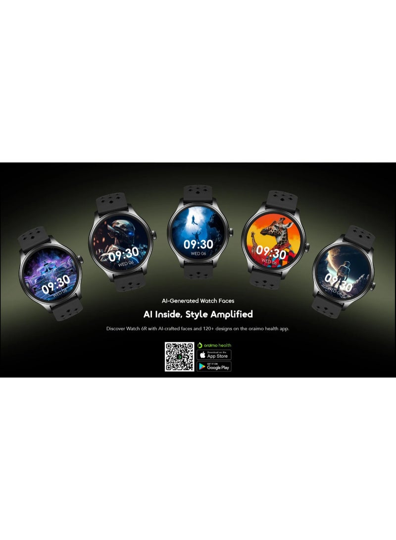 Oraimo Watch 6R Smartwatch – 1.39" HD Display, Bluetooth Calls, IP68 Waterproof Black - Image 5