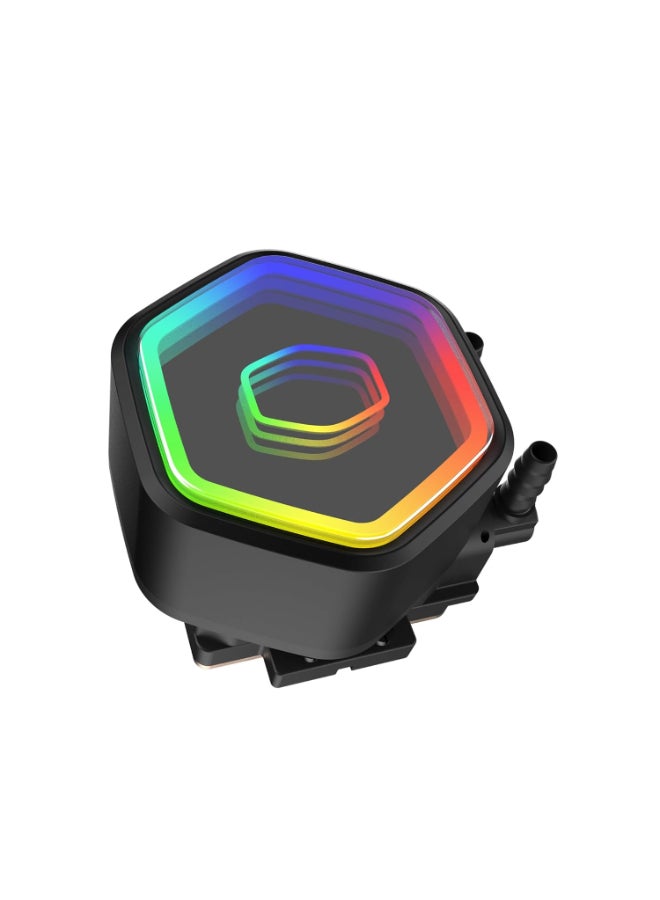 COOLER MASTER MasterLiquid 240 Core II Black ARGB AIO Liquid CPU Cooler, 240mm Aluminum Radiator with Dual MF120 ARGB PWM Fans, G9R Dual-Chamber Pump with Infinity Mirror ARGB, 400mm Sleeved Tubing with Tube Clips, Includes CryoFuze Thermal Paste, Black | MLW-D24M-A18PA-R1 - Image 3