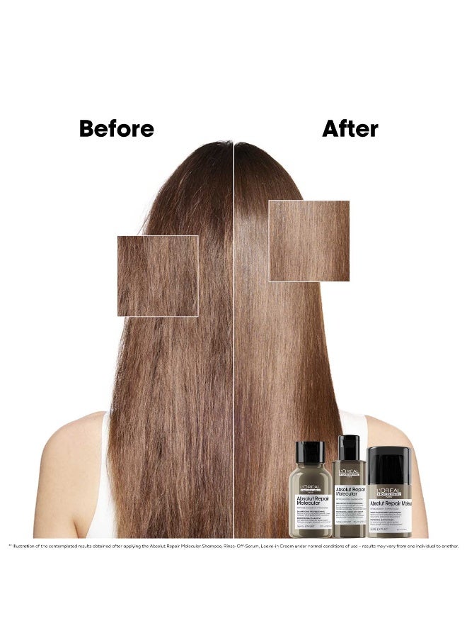 L'Oréal Professionnel Serie Expert Absolute Repair Molecule Mini Duo Kit​ : Shampoo + Serum+ Mask 100+75+50ml - Image 5