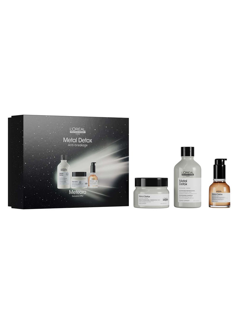 لوريال بروفيسيونال مجموعة ثلاثية نهاية العام لإزالة المعادن 2025 - شامبو + قناع + زيت - Image 1