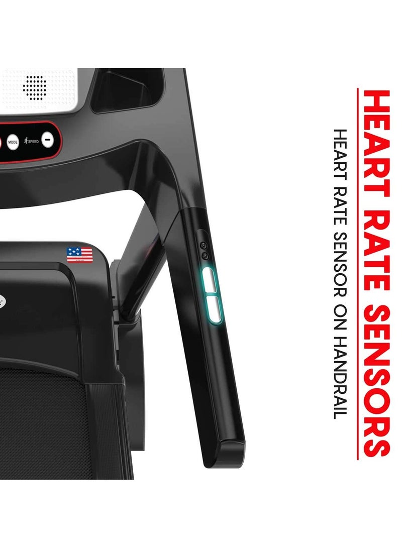 باورماكس فيتنيس تريدميل باورماكس فيتنس TAC-330 (6 حصان ذروة) كهربائي منزلي [السرعة: 15 كم/ساعة، الحد الأقصى لوزن المستخدم: 130 كجم، قابل للطي، 12 برنامج تمرين، MP3] مساعدة مجانية في التركيب وعرض - ضمان محرك لمدة سنة واحدة - Image 4