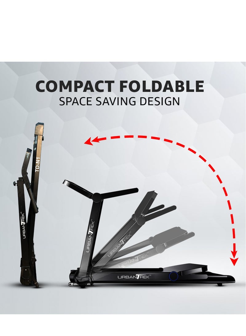 Powermax Fitness Urbantrekâ„¢ Td-N1 (4Hp Peak) Treadmill For Home,Cardio Traning, With 12 Pre-Set Workout,Compact Vertical Foldable, Max Speed 12Km/Hr, Max User Weight 100Kg image 7