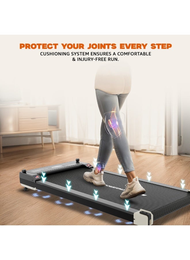 PowerMax Fitness FLIPPAD 2.5HP DC Motorized Under Desk 3-in-1 Treadmill with Dual-Function, Built-in Acupressure & Bluetooth for Music, Speaker, LED Display, Max user 120KG, Running Deck 920 X 370mm image 8