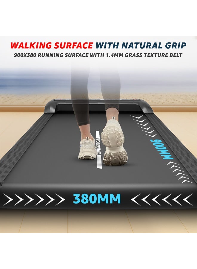 PowerMax Fitness Walkpad-2 Under-Desk Treadmill for Home Use | 3.0 HP Motor, 2% Manual Incline, Shock Absorption 110kg Weight Capacity - Image 4