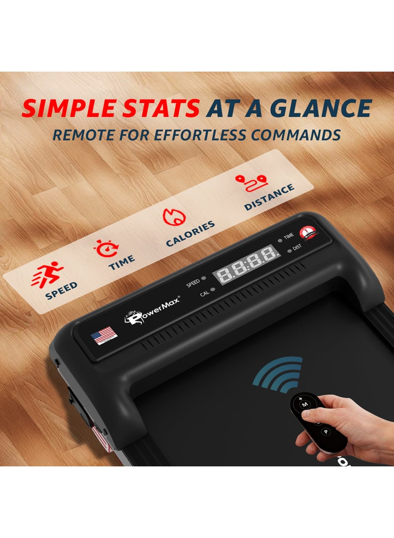 PowerMax Fitness Walkpad-2 Under-Desk Treadmill for Home Use | 3.0 HP Motor, 2% Manual Incline, Shock Absorption 110kg Weight Capacity image 7