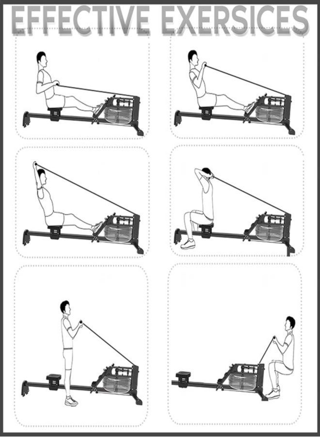 PowerMax Fitness Fitness Rwc-2000 Water Rowing Machine With Digital Display For Commercial Use - Image 5
