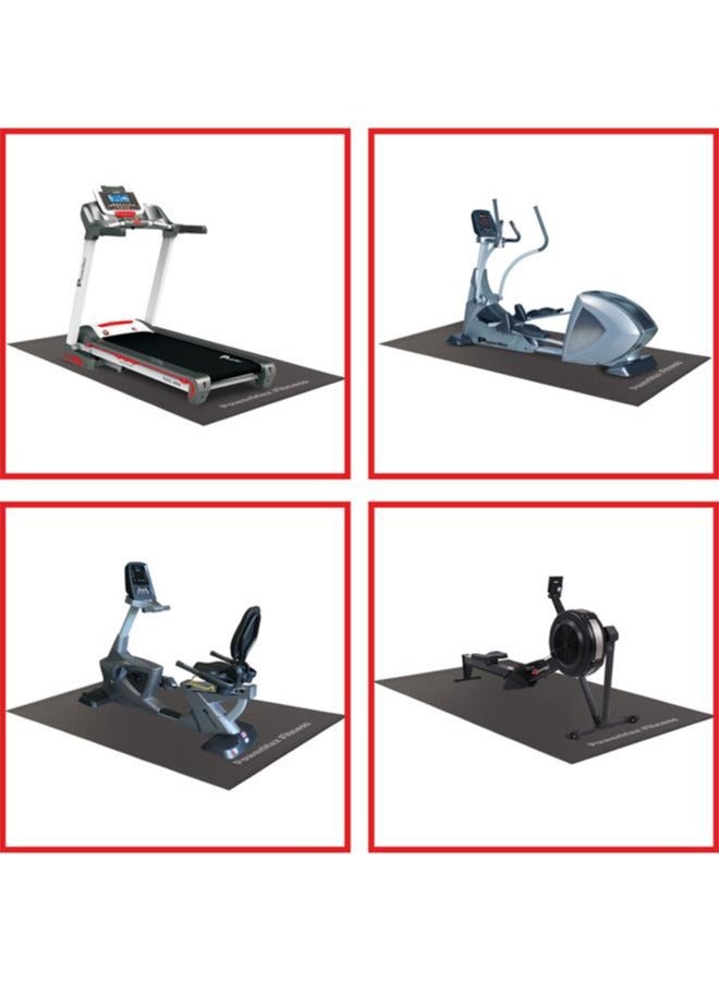 باورماكس فيتنيس حصيرة معدات التمارين PowerMax Fitness PMM-09 للمنزل، حصيرة جهاز المشي بكثافة عالية، شديدة التحمل، معزولة من الصدمات الكهربائية، تحمي الأرضيات/السطح، مضادة للانزلاق، سهلة التنظيف (أسود) - Image 4