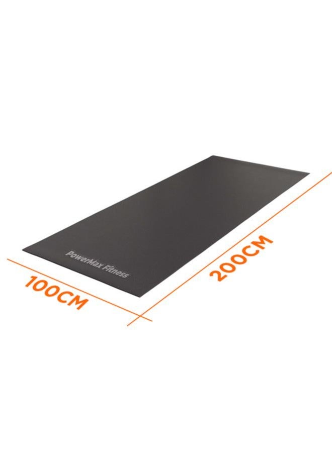 باورماكس فيتنيس حصيرة معدات التمارين PowerMax Fitness PMM-09 للمنزل، حصيرة جهاز المشي بكثافة عالية، شديدة التحمل، معزولة من الصدمات الكهربائية، تحمي الأرضيات/السطح، مضادة للانزلاق، سهلة التنظيف (أسود) - Image 5