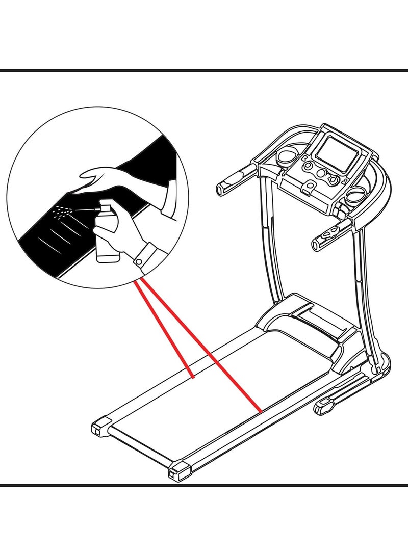 باورماكس فيتنيس زيت تشحيم متعدد الأغراض من باورماكس فيتنس® Pms-500S، 100% سيليكون نقي، تشحيم كامل لعرض الحزام، بدون رائحة وبدون دافعات، غطاء فوهة لتطبيق سهل لجميع أجهزة المشي - Image 2