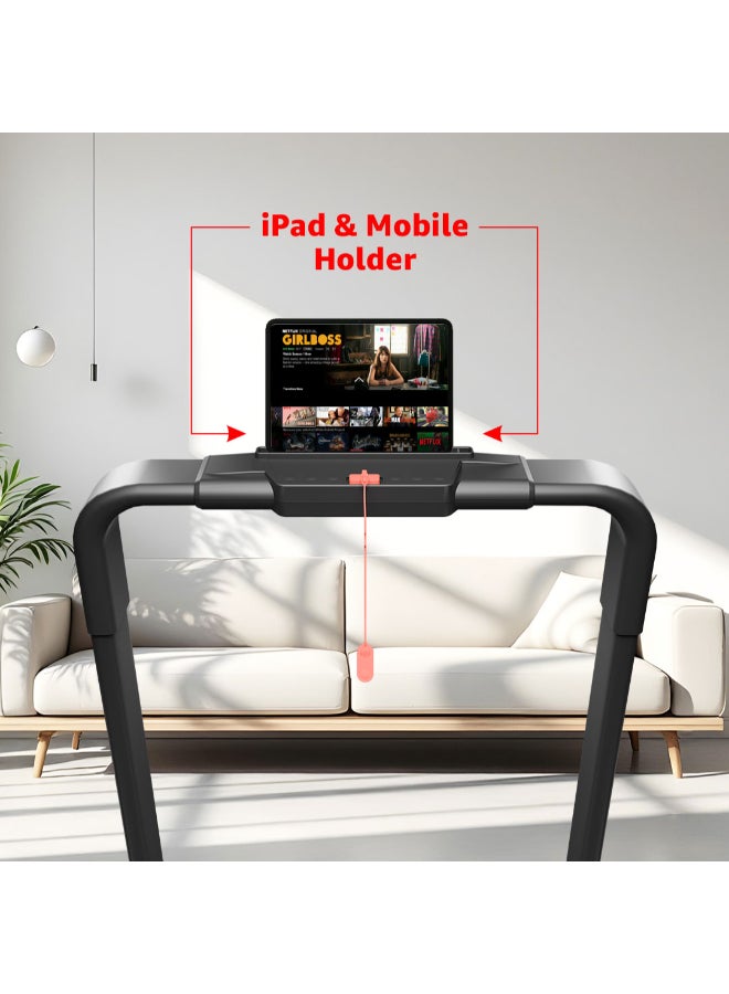 JOGPAD-2 (4.0HP Peak) 2-in-1 Compact Foldable Treadmill for Home + Under Desk Walking Pad - Slim Enough to be stored Under Bed or Sofa - Remote Controller 133.5cm image 7