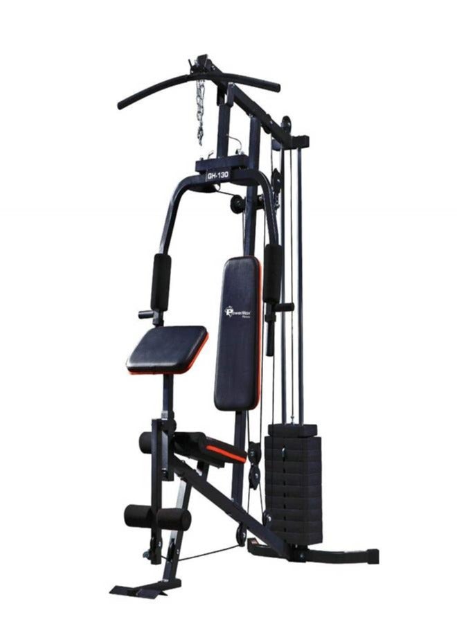 باورماكس فيتنيس جهاز تمارين متعدد الوظائف PowerMax Fitness GH-130 | الوزن 61 كجم/135 رطل | وزن قابل للتعديل | وسادة للذراع | وسادة ظهر قابلة للتنفس | تصميم مدمج لصالة رياضية متعددة المحطات | نظام لياقة بدنية منزلي - Image 1