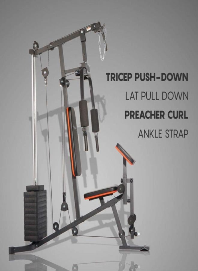 باورماكس فيتنيس جهاز تمارين متعدد الوظائف PowerMax Fitness GH-130 | الوزن 61 كجم/135 رطل | وزن قابل للتعديل | وسادة للذراع | وسادة ظهر قابلة للتنفس | تصميم مدمج لصالة رياضية متعددة المحطات | نظام لياقة بدنية منزلي - Image 4