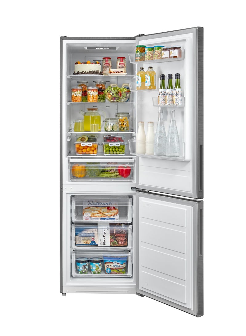 مديا ثلاجة ميديا MDRB489FGN46 BMF 2D، تدفق هواء متعدد، سعة كبيرة، إضاءة داخلية LED، شاشة خارجية، رفوف أبواب قابلة للتعديل، نظام عدم تجمد كلي 330 لتر من الفولاذ المقاوم للصدأ - Image 2