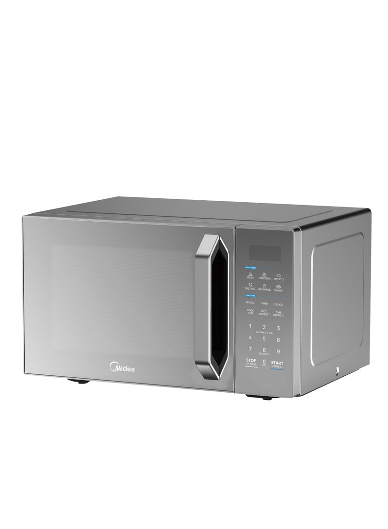 مديا Midea Microwave EG0P042MX-S Grill, Digital, 1000W, 6 Auto Menus, 11 Power level, Eco Mode, 32L Silver with Mirror Door 32 L 1000 W EG0P042MX-S Silver