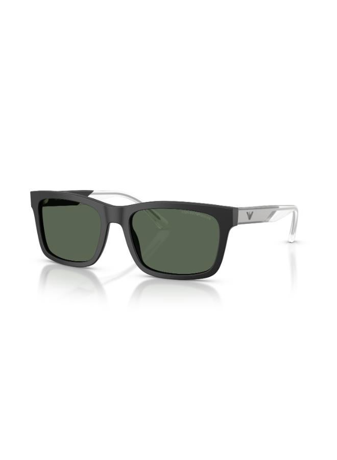 امبوريو ارماني Men's Full Rimmed Rectangular Sunglasses 4224 500171 - Image 1