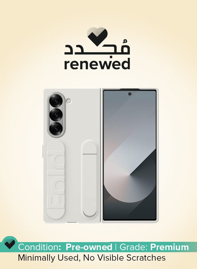 Samsung Renewed - Galaxy Z Fold 6 Silicone Phone Case, Protective Cover with Stand, Secure Grip, Slim, Soft, Comfortable Design, US Version, EF-MF956TWEGUS, White white - Image 1