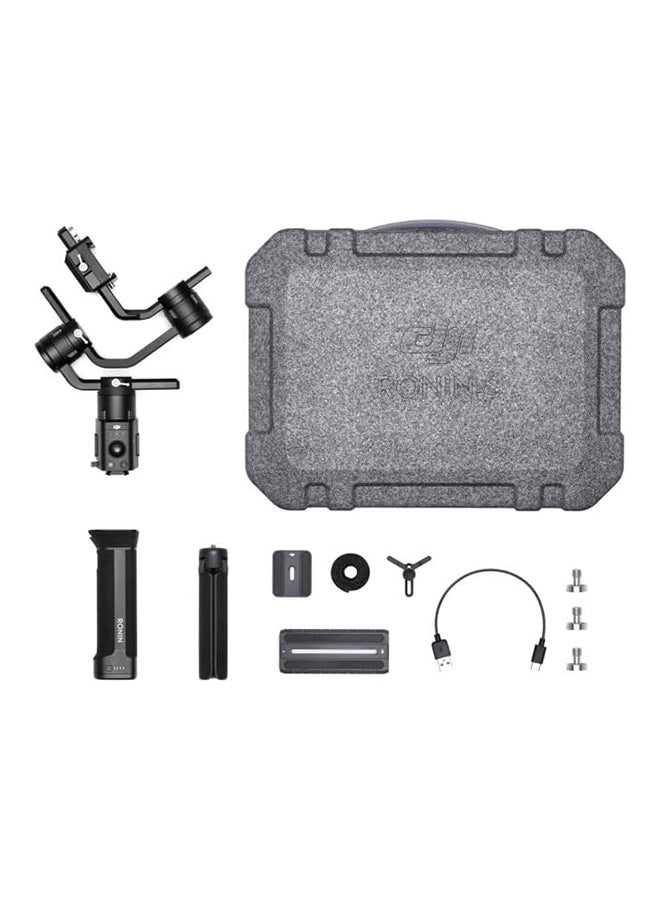 دي جي آي مجموعة رونين-إس الأساسية المجددة - مثبت كاميرا جيمبال ثلاثي المحاور محمول لكاميرات DSLR وكاميرات ميرورليس حتى 8lbs / 3.6kg للوزن لعلامات سوني ونيكون وكانون وباناسونيك لوميكس، أسود - Image 3