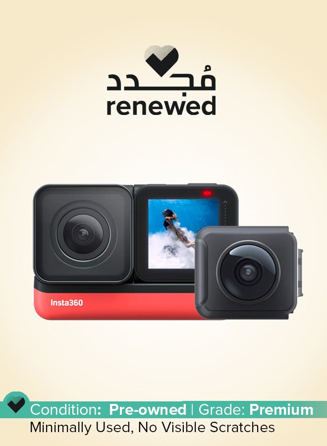 Insta360 Renewed - ONE R Twin Edition – 4K Action Camera & 5.7K 360 Camera with Interchangeable Lenses, Stabilization, IPX8 Waterproof, Touch Screen, AI Editing - Image 1