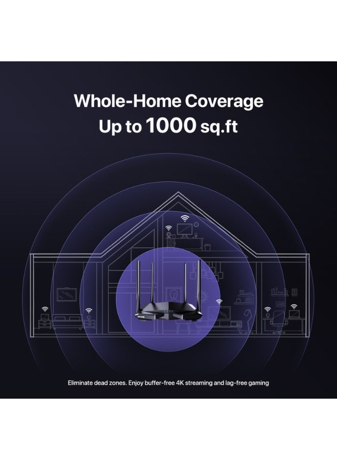 Tenda AC6 AC1200 Dual Band Wireless Cable Router,867Mbps/5GHz+ 300Mbps/2.4GHz, IPV6, Parental Control, Guest Network, 4 * 5dBi externe Antennen, WPS AC1200 Router - Image 3
