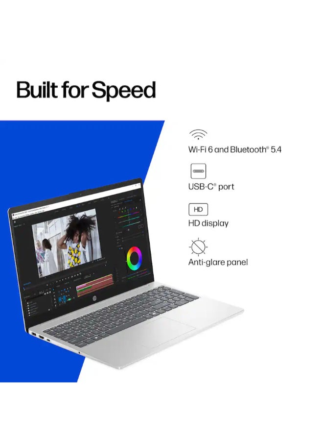 HP fd0113dx  Laptop With 15.6-inch HD LED Display, Intel Core i3 - N305 Processor/8GB RAM/128GB SSD/Intel UHD Graphics/Window 11 Home English SILVER - Image 3