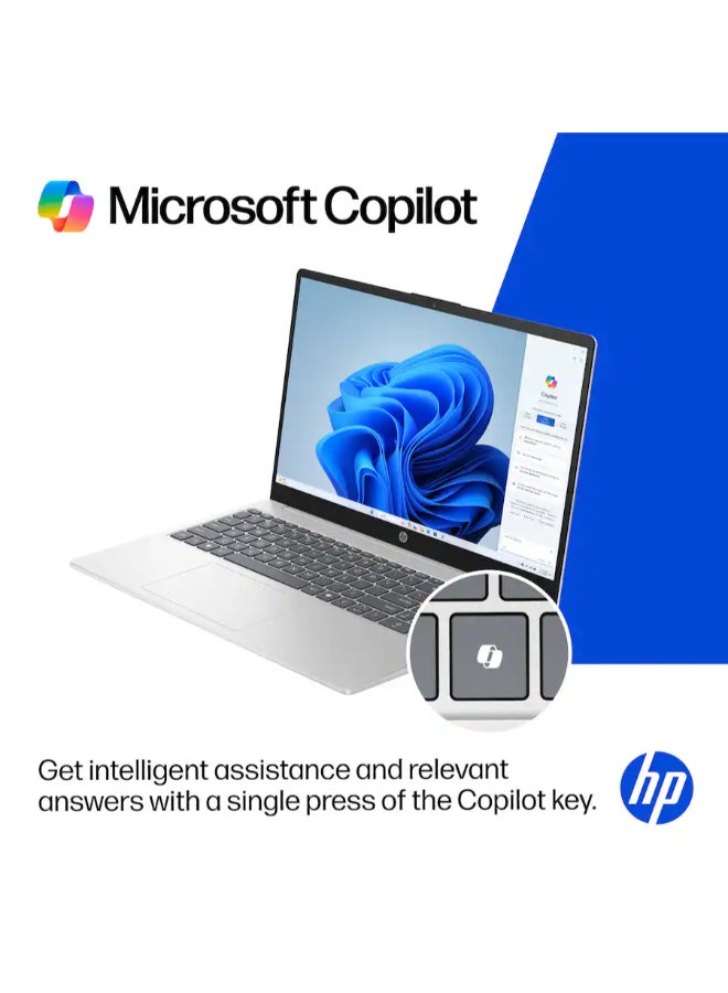 HP fd0113dx  Laptop With 15.6-inch HD LED Display, Intel Core i3 - N305 Processor/8GB RAM/128GB SSD/Intel UHD Graphics/Window 11 Home English SILVER - Image 4