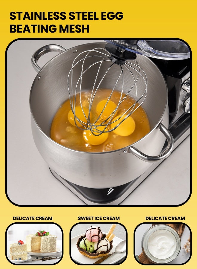 SONASHI 12L Stand Mixer – 6-Speed with Pulse & LED Display | Stainless Steel Bowl, Splash Guard | Whisk, Dough Hook & Beater | 2000W Powerful Copper Motor | SMX-147 12 L 2000 W SMX-147 silver - Image 4