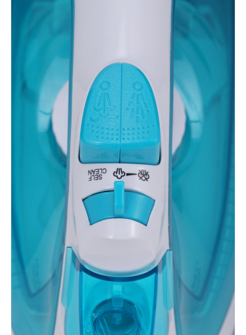 سوناشي مكواة بخارية مع قاعدة مغطاة بالسيراميك، خزان ماء سعة 220 مل، انفجار بخار قوي، ترموستات قابلة للتعديل مع ميزة الرش، وظيفة التنظيف الذاتي، لجميع أنواع الأقمشة، SI-5077N أزرق 2000 واط - Image 5