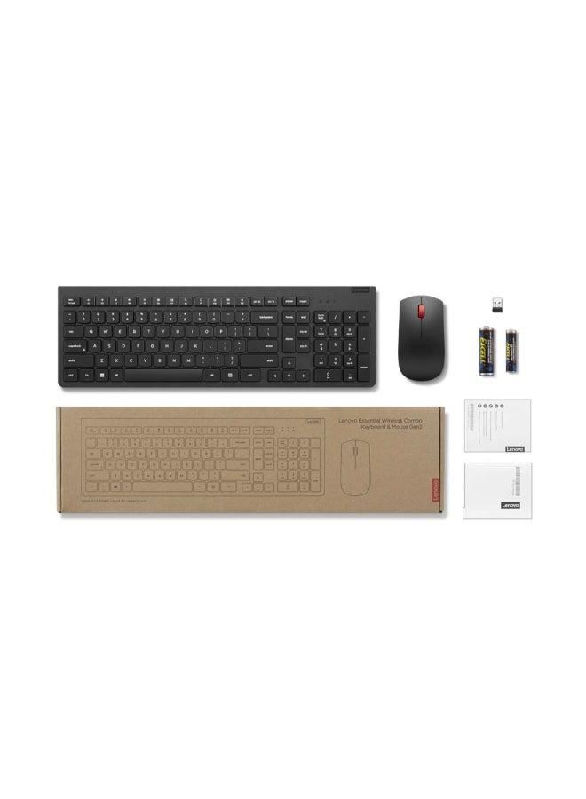 لينوفو Gen2 Essential Wireless Combo Keyboard & Mouse (4X31N50748) black - Image 2