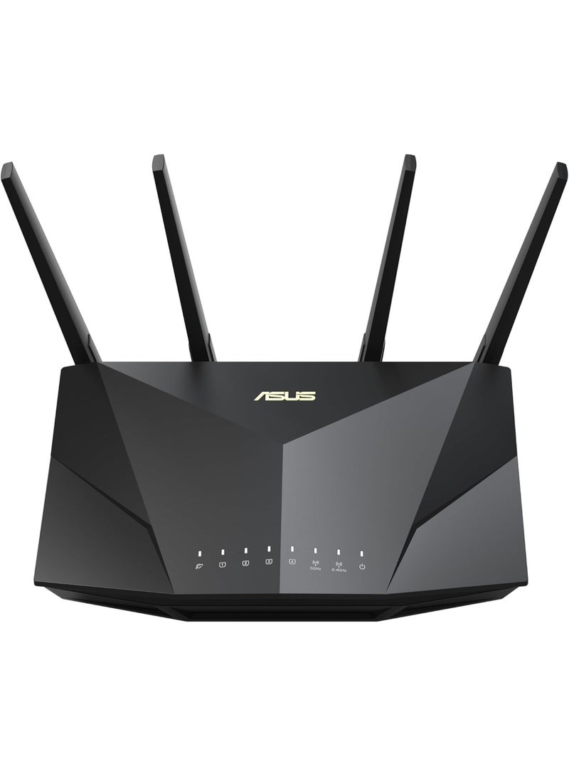 أسوس Asus RT-AX5400 Dual Band Wi-Fi 6 (802.11ax) Extendable Router, Included built-in VPN, Ai Protection Pro Network Security, Parental Control, Instant Guard, AiMesh-Compatible Black - Image 1