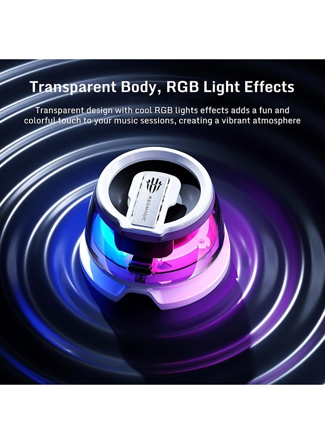 زد تي اي مكبر صوت نوبيا روك، مكبر صوت بلوتوث محمول مغناطيسي، تصميم شفاف سيبراني، 3 واط مضخم صوت - Image 3