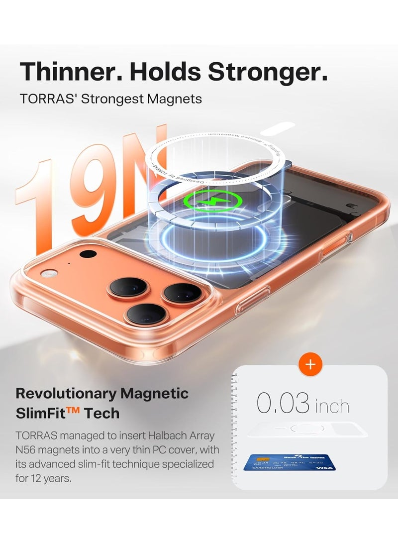 غطاء SlimFit-Mag لجهاز iPhone 17 Pro Max (6.9 بوصة، 2025)، رقيق للغاية، متوافق مع MagSafe، مضاد للخدش بخامة PC Bayer الصلبة الخفيفة - Image 4