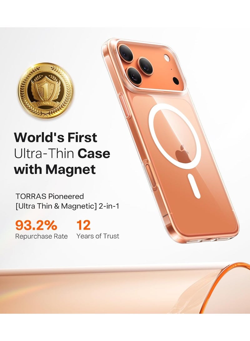 غطاء SlimFit-Mag لجهاز iPhone 17 Pro Max (6.9 بوصة، 2025)، رقيق للغاية، متوافق مع MagSafe، مضاد للخدش بخامة PC Bayer الصلبة الخفيفة - Image 3