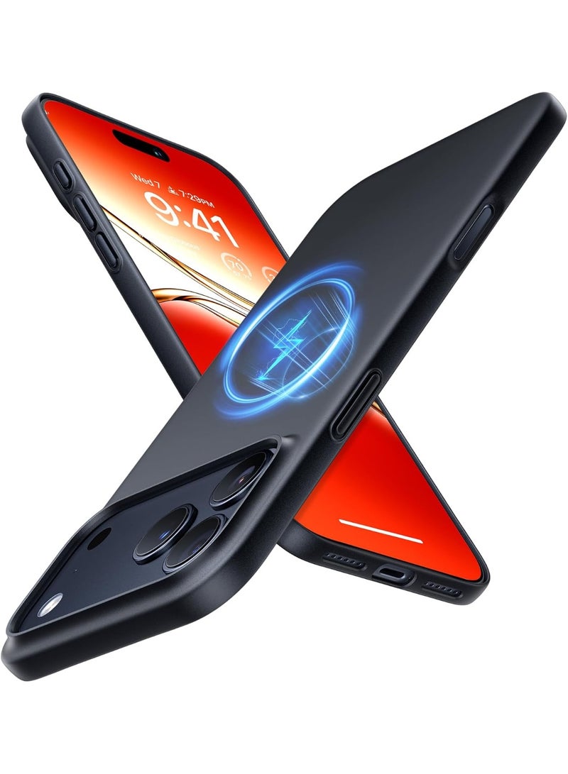 TORRAS SlimFit-Mag Series for iPhone 17 Pro (6.3", 2025) Case, Ultra-Thin, Compatible with MagSafe, Light Anti-Scratch Matte Hard PC Bayer Black - Image 1