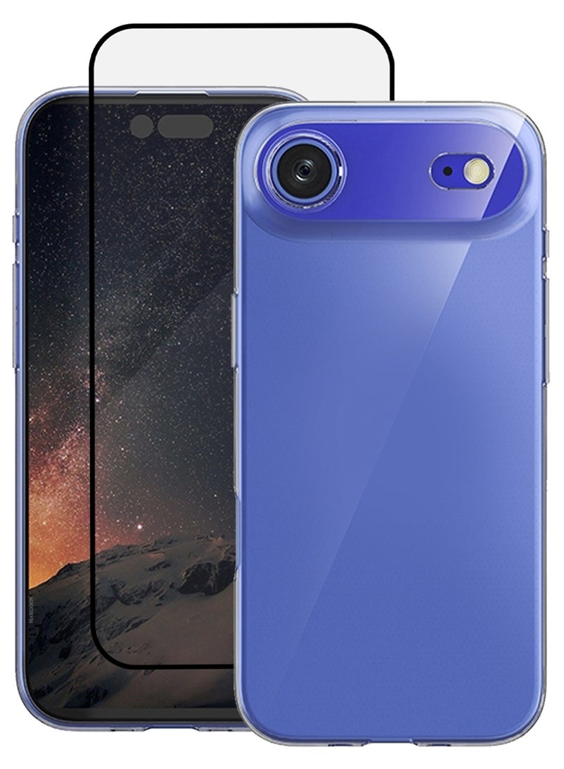 مارجون حالتين TPU شفافة لجهاز iPhone 17 غطاء واقي - حالة واحدة وواقي شاشة ثلاثي الأبعاد - حماية مضادة للصدمات مقاومة للخدوش تصميم نحيف قبضة محسنة متوافقة مع الشحن اللاسلكي - Image 1