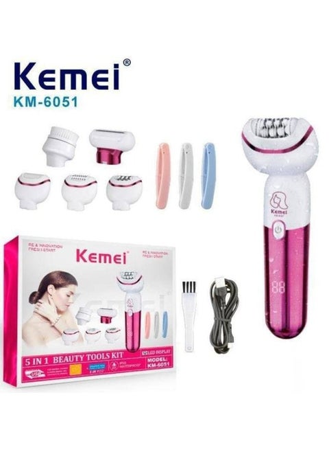 KM-6051 5-in-1 Rechargeable Electric Hair Remover